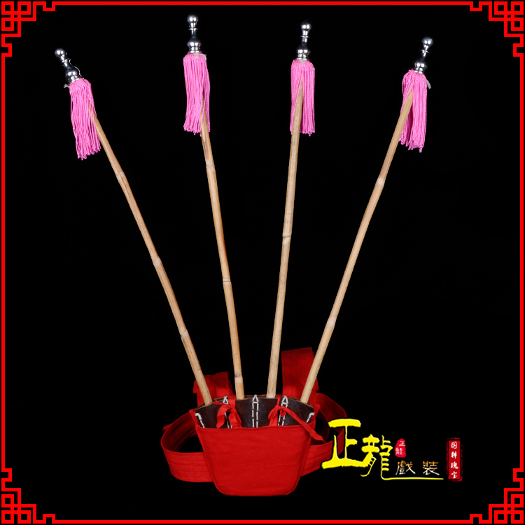 西安戏装戏曲用品靠旗男女大靠 靠板 正宗牛皮旗杆旗架